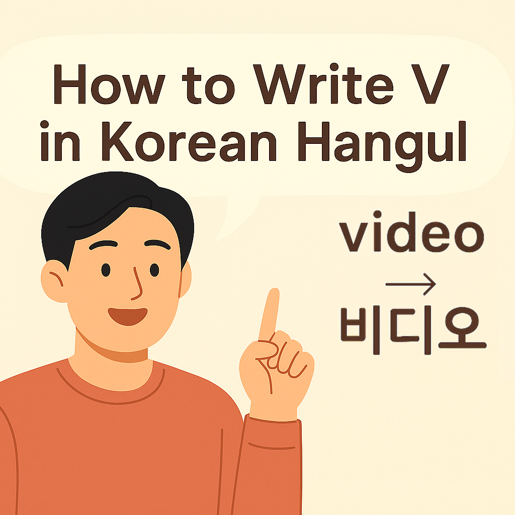 How to Write V in Korean Hangul (Even Though It Doesn’t Exist)