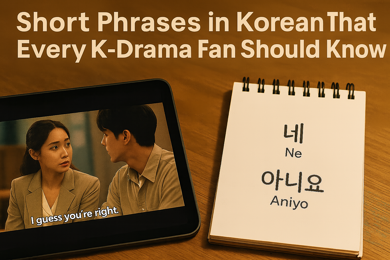 Short Phrases in Korean Every KDrama Fan Should Know