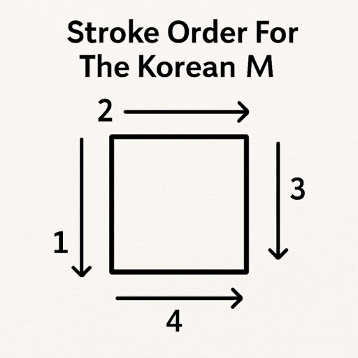How To Write Korean M Stroke Order